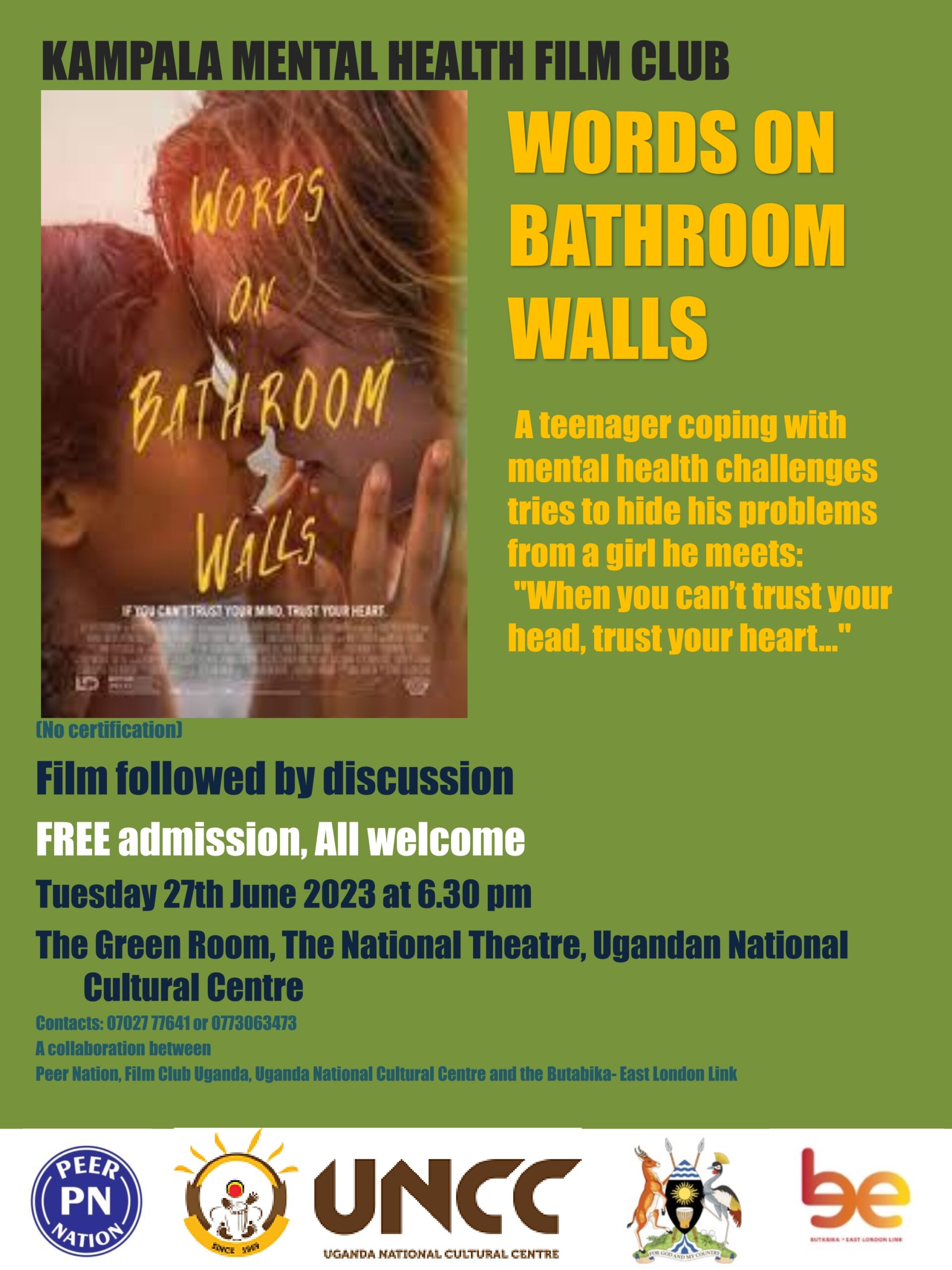 'WORDS ON BATHROOM WALLS' PRESENTED BY KAMPALA MENTAL HEALTH FILM CLUB